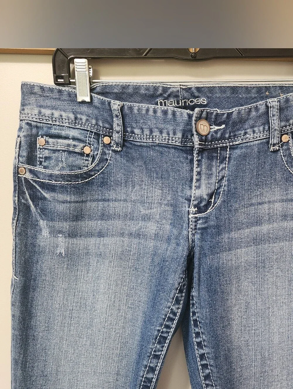 Maurices Bootcut Jeans Women's Size 7/8 Short Regular Light Wash Y2k Denim 33x29